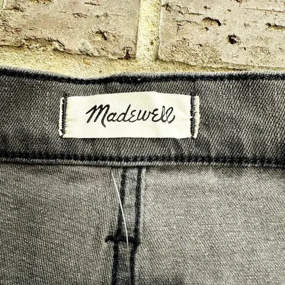 Madewell Women's Gray Cotton Stretch Denim High Rise Sexy Jeans Shorts Sz 31 NWT - Picture 3 of 5